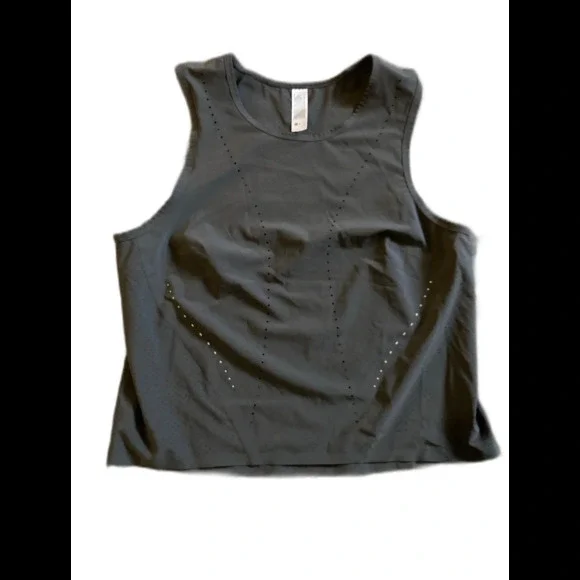 Lululemon Swift Ventilated Crop Boxy Tank Gray Size 8 - Picture 5 of 9